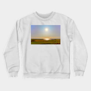 Fleet Lagoon, Chesil Bank, Dorset Crewneck Sweatshirt